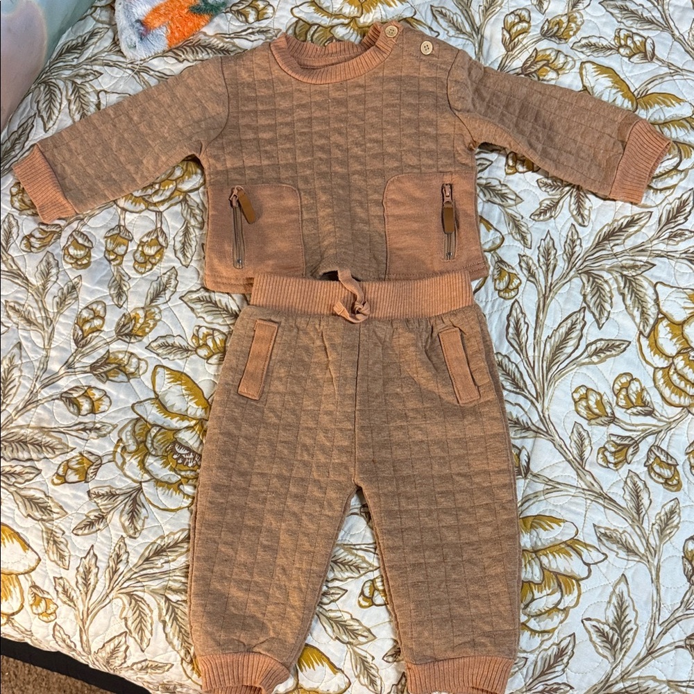 Cozy Brown Kids Matching Set
